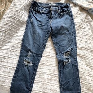 Levi’s 711 ripped skinny jeans